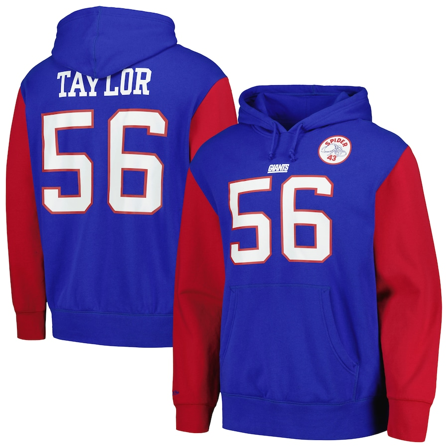 Men 2025 New York Giants #56 Taylor blue 002 Hoodie0819